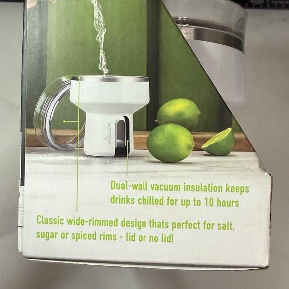 Reduce SALTINI TUMBLER 2pc Set 12 oz Cocktail 360° Salt & Sip Saltable Lid NEW - Picture 6 of 7